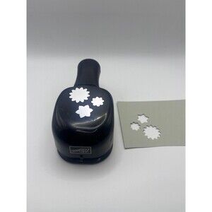 Stampin' Up 3 Design Large Paper Craft Punch Trio Flower Stars whale tail style